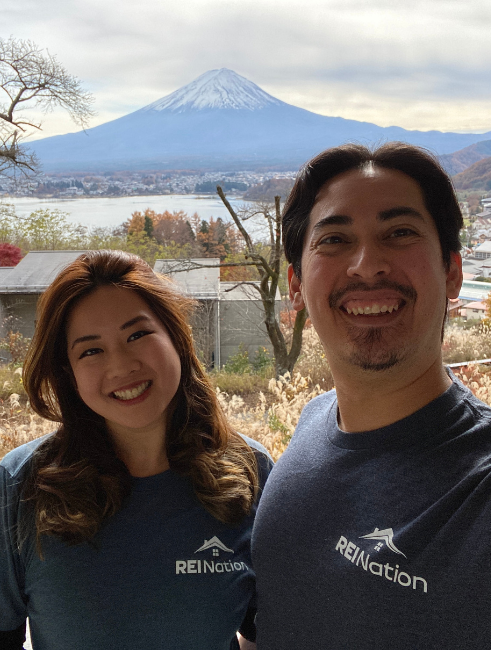 Alan and Sue at Mt Fuji