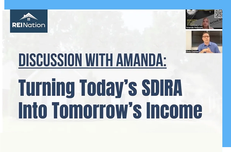 discussion with amanda: turning today's SDIRA into tomorrow's income